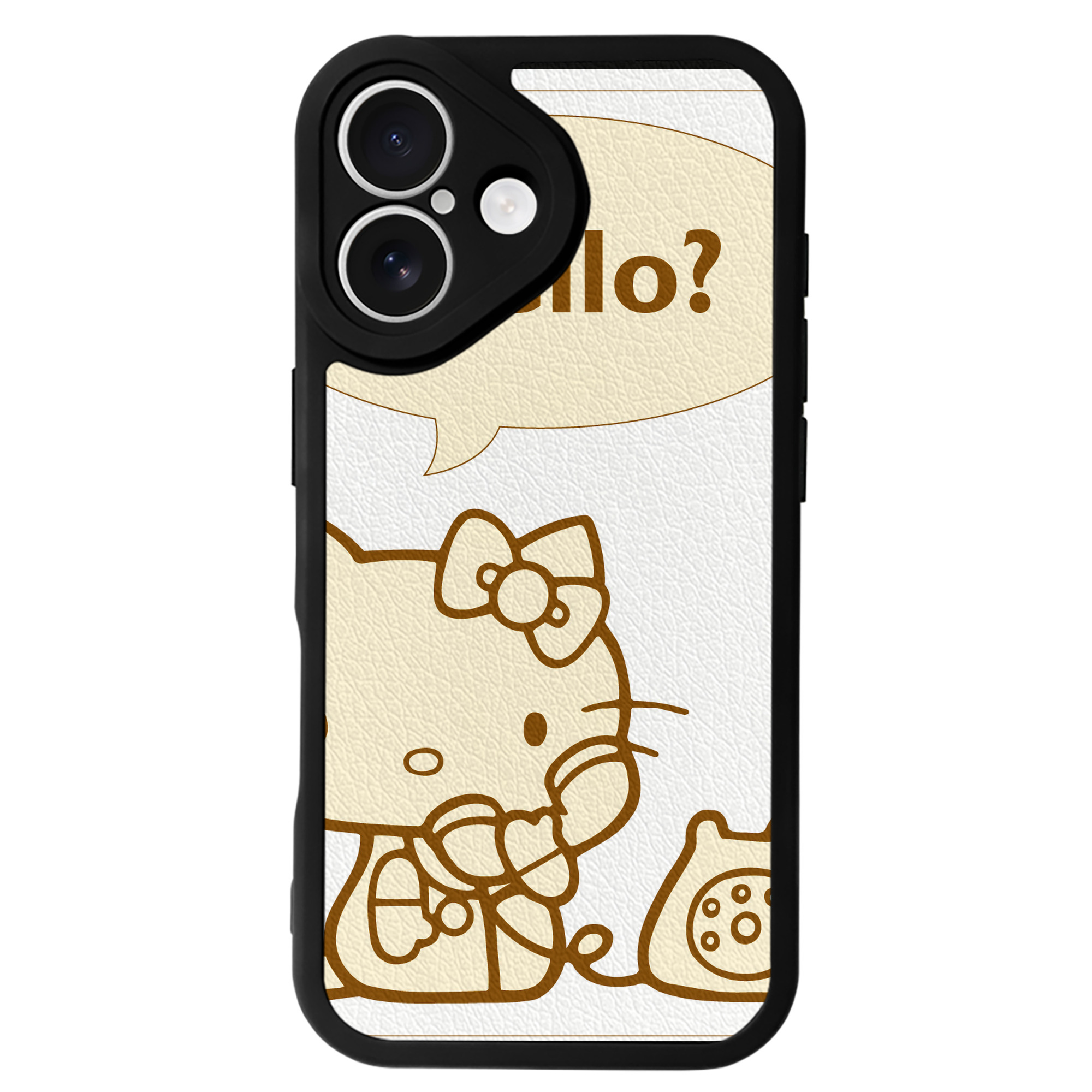 （画像用） Hello Kitty ハローキティ 【iPhone 16シリーズ対応】シリコンスマホケース（レザー調） 材質：シリコン